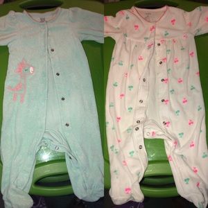 8 Infant Footed Long Sleeve Sleeper Bundle